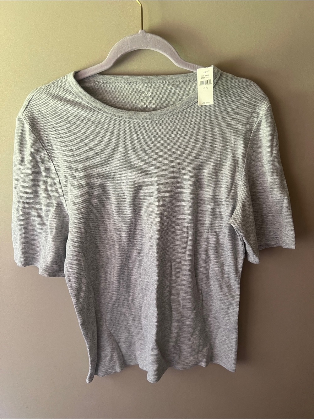 aerie Heather Gray Short Sleeve Knit Tee